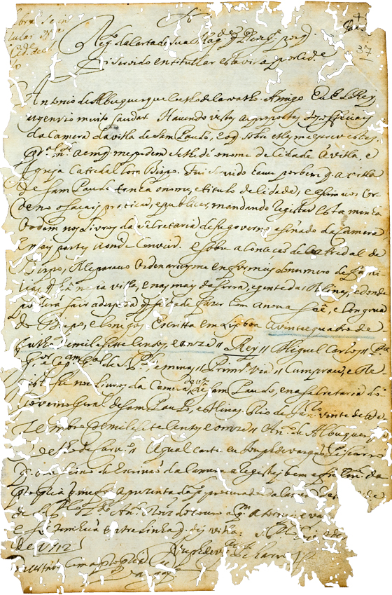 REGISTRO DA CARTA DE ELEVAÇÃO DA VILA DE SÂO PAULO À CIDADE, 1712