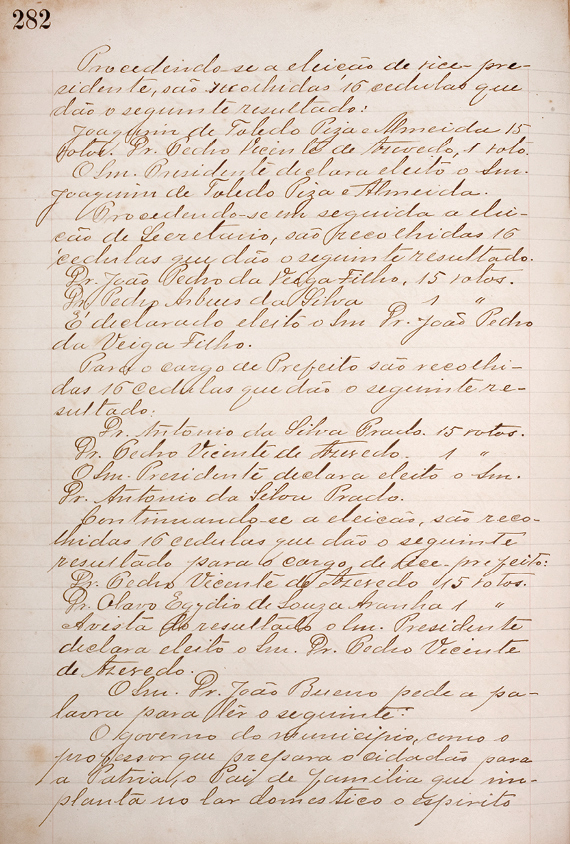 ATA DA ELEIÇÃO DO PREFEITO ANTÔNIO PRADO, 1899