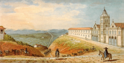 Debret, Jean-Baptiste. Entrada de São Paulo pelo caminho do Rio de Janeiro, 1827