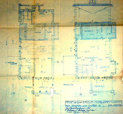 Projeto de Dubugras & Filhos para uma garagem nos fundos do no 21 da Rua Dr. Gabriel dos Santos n.1921