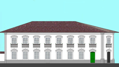 22-Casa do Senador Sousa Queirs, 1862 - fachada Rua So Bento