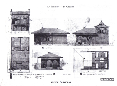 Proposta para casa econmica da autoria de Vtor Dubugras, 1916