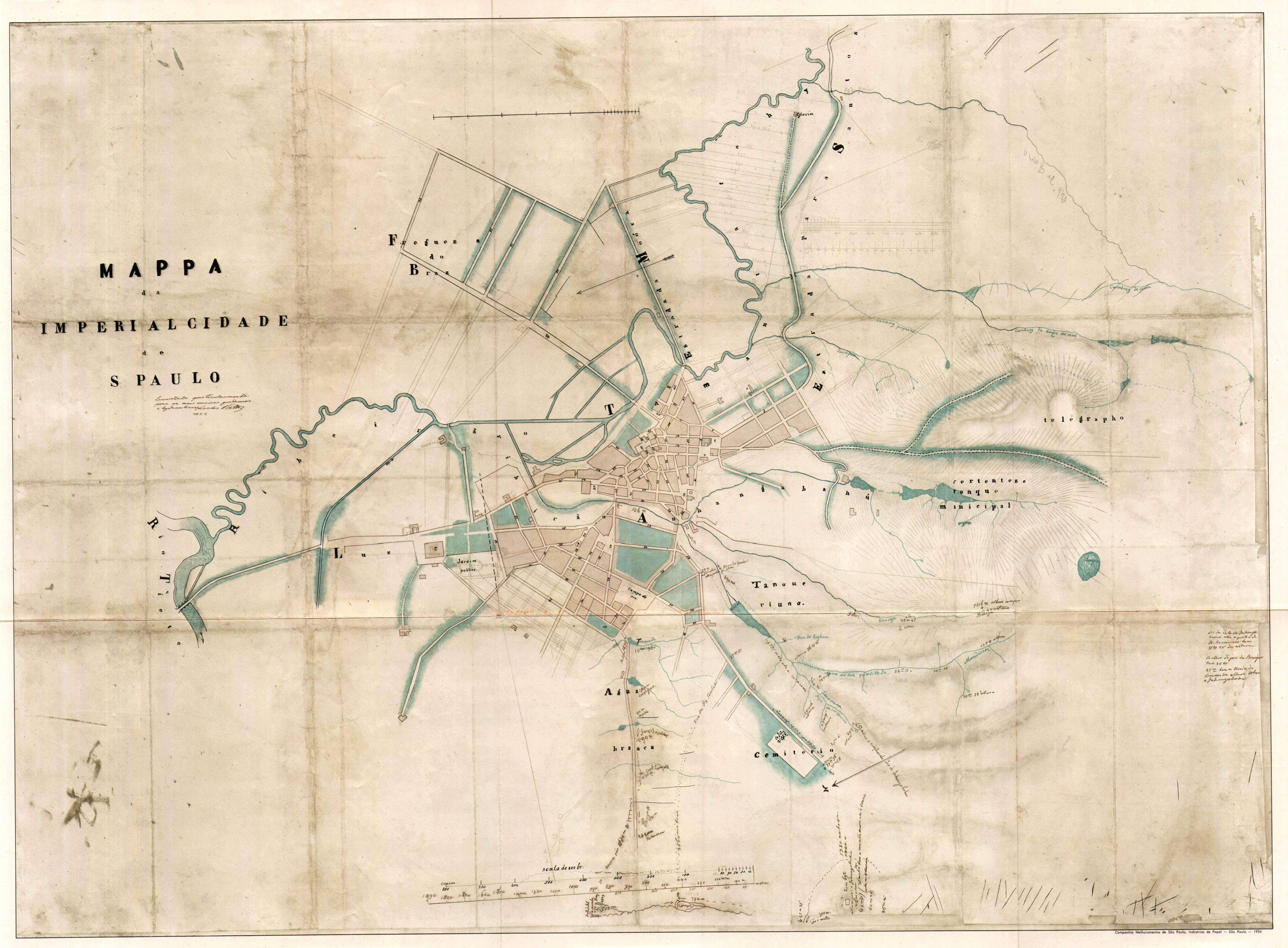 MAPPA DA IMPERIAL CIDADE DE SO PAULO,1855