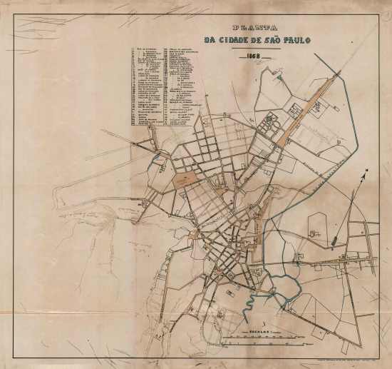 PLANTA DA CIDADE DE SO PAULO,1868