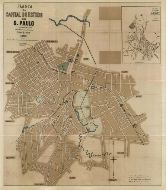 MAPPA DA CAPITAL DA P.cia DE S. PAULO,1890