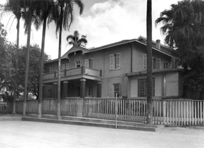 A antiga sede do Arquivo Histrico Municipal na Chcara Lane, dcada 1970