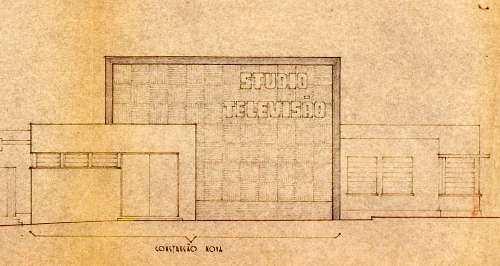 Fachada do novo estdio, 1949