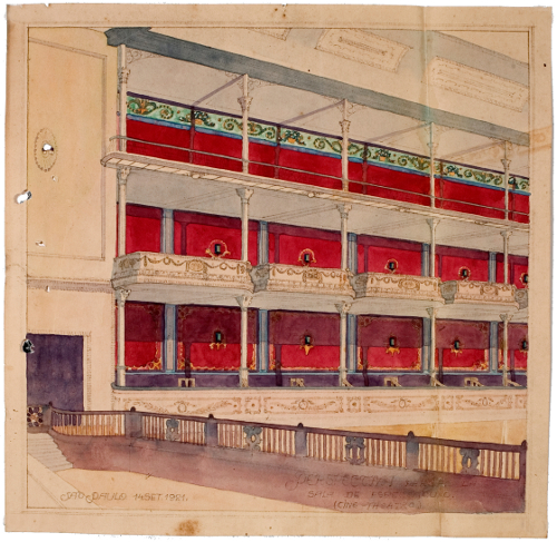 Cine Theatro Repblica - estudo para decorao, 1921