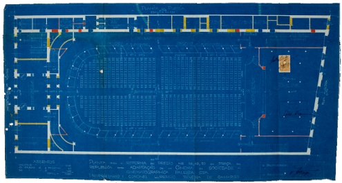 Cine Theatro Repblica, planta trreo, 1921