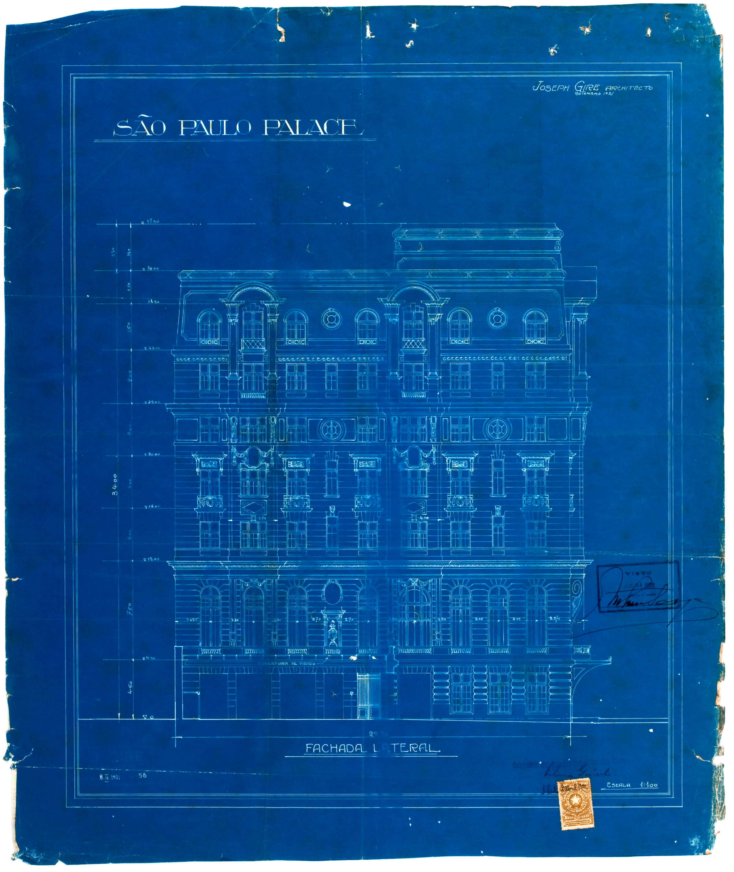 Esplanada Hotel, 1922 - fachada noroeste