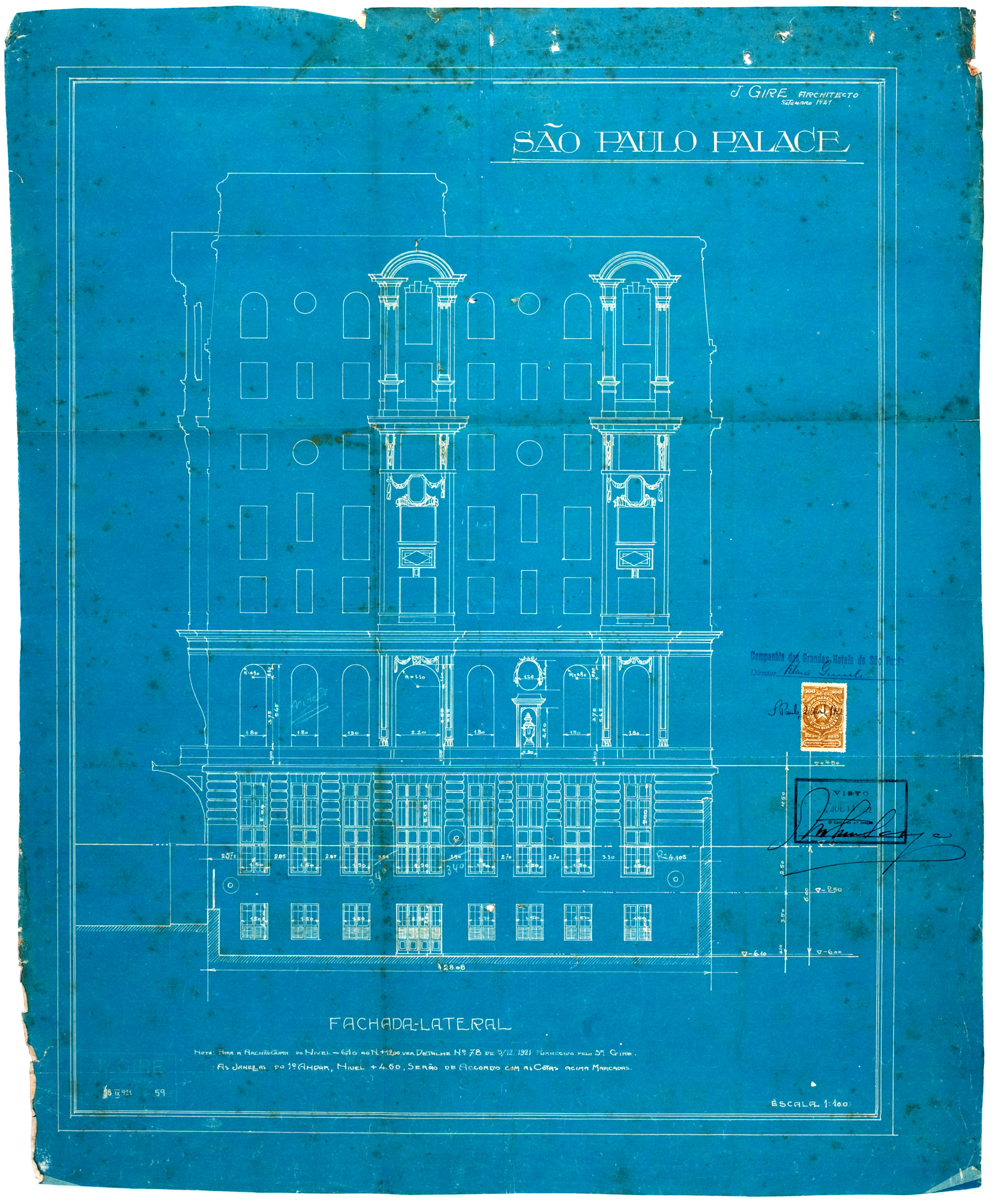 Esplanada Hotel, 1922 - fachada sudeste