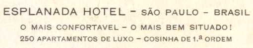 cartão postal - Anúncio Esplanada Hotel-OESP