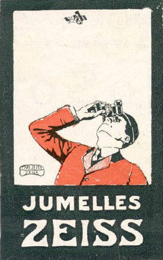 A Cigarra, 1 de agosto de 1914 - Anúncio binóculos Zeiss